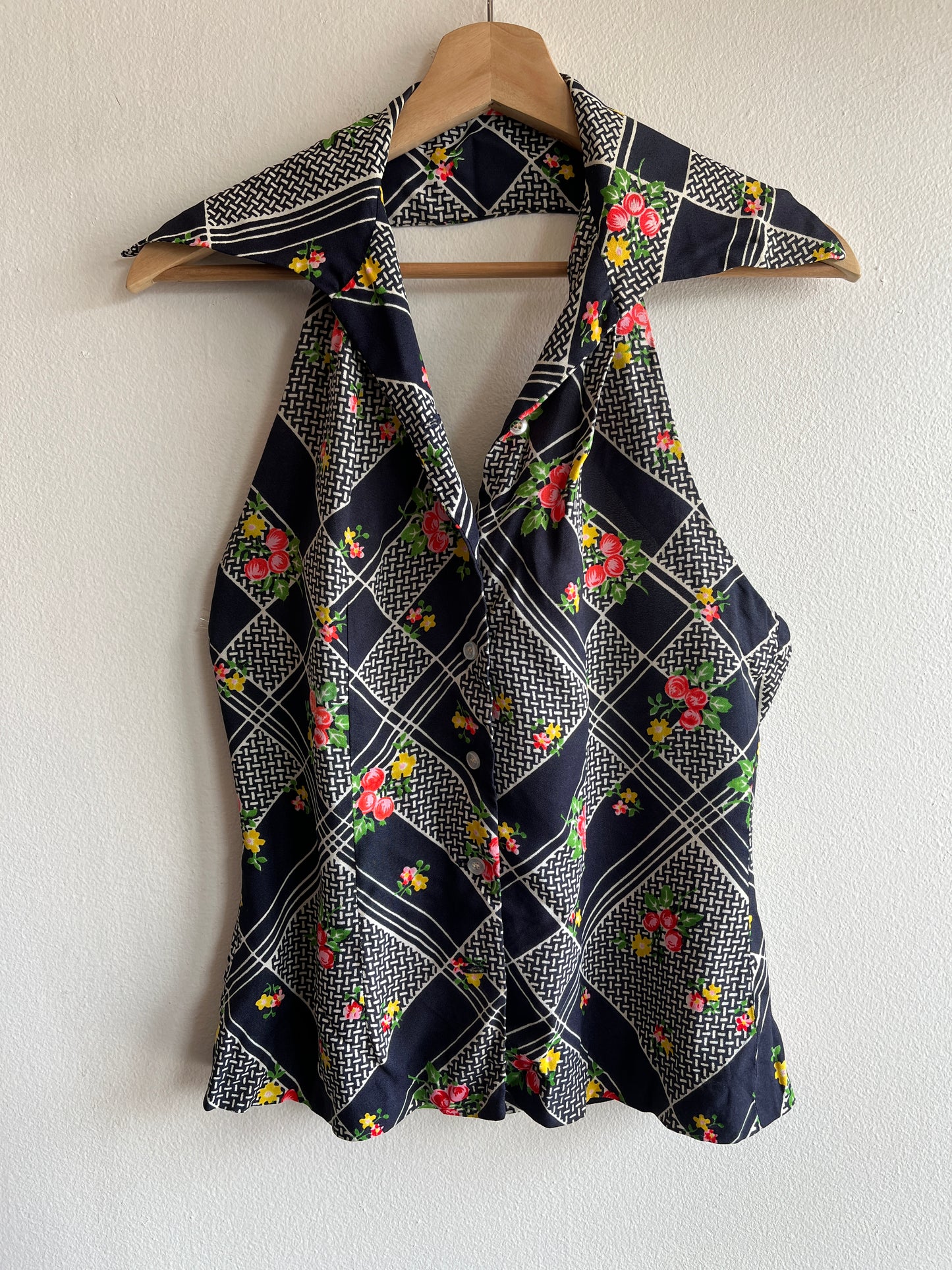 Vintage 1960/70’s Cut-Out Floral Blouse - La Lovely Vintage 