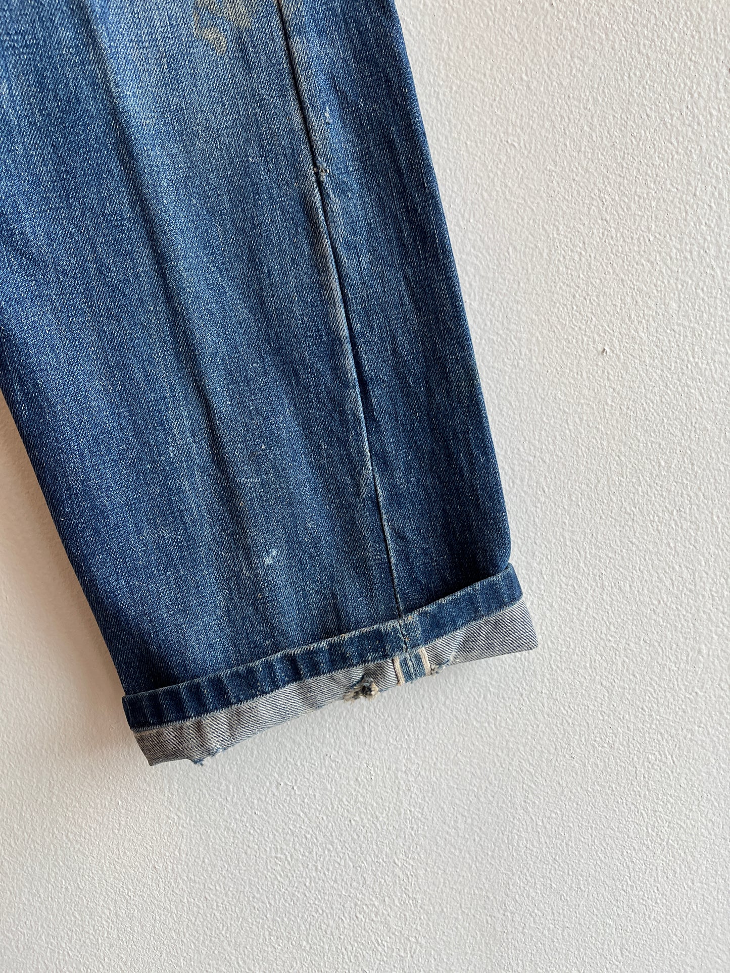Vintage 1950's Levi's "Big E" Hidden Rivets Redlines Selvedge Denim Jeans - La Lovely Vintage 
