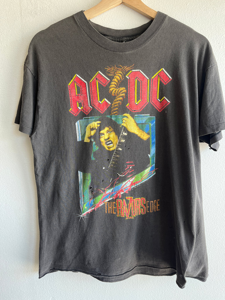 Vintage 1990 AC/DC “Razor’s Edge” Tour T-Shirt – La Lovely Vintage