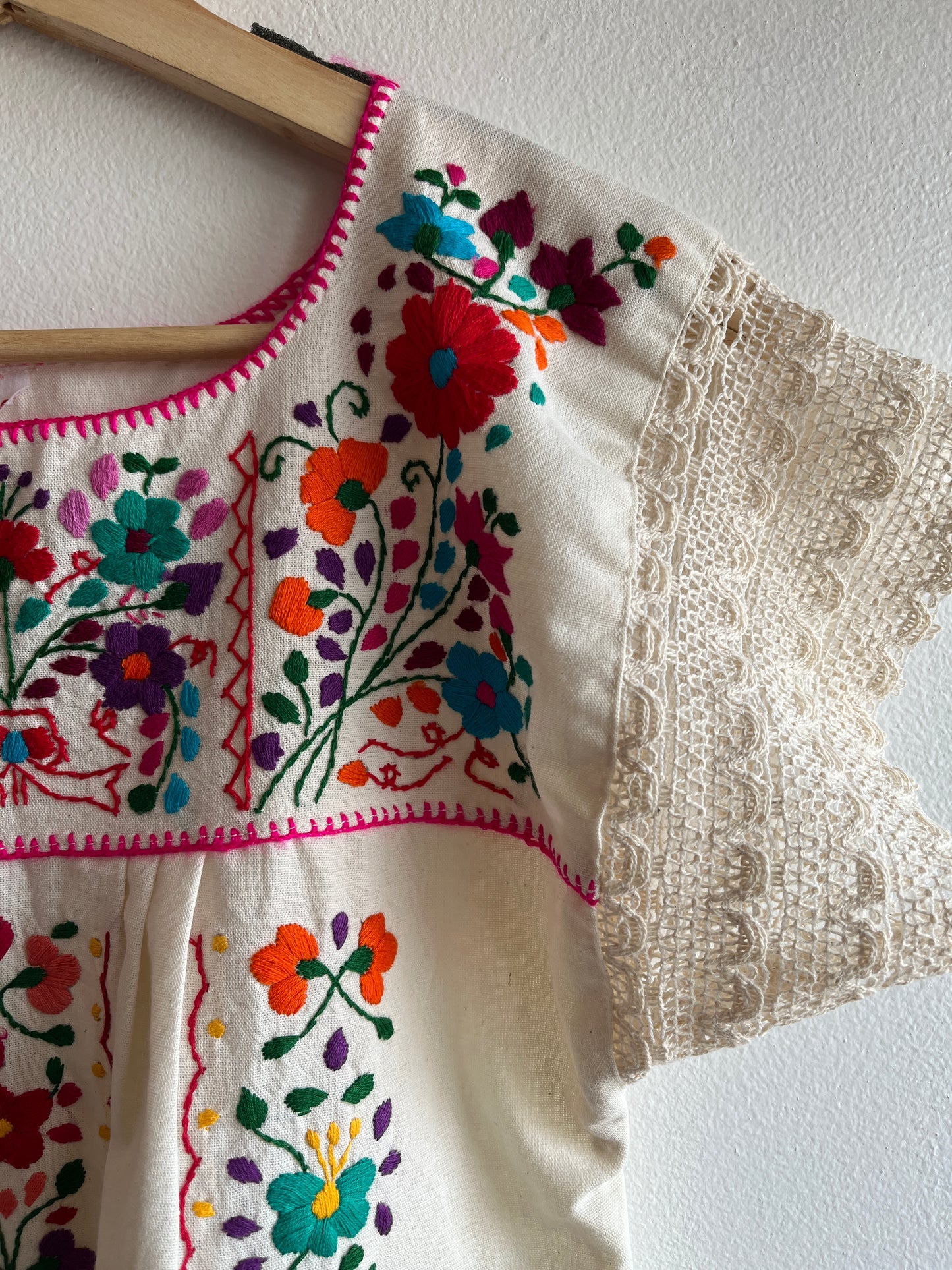 Vintage 1970’s Oaxacan Embroidered Kaftan Dress - La Lovely Vintage 
