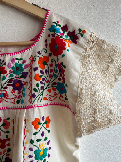 Vintage 1970’s Oaxacan Embroidered Kaftan Dress - La Lovely Vintage 
