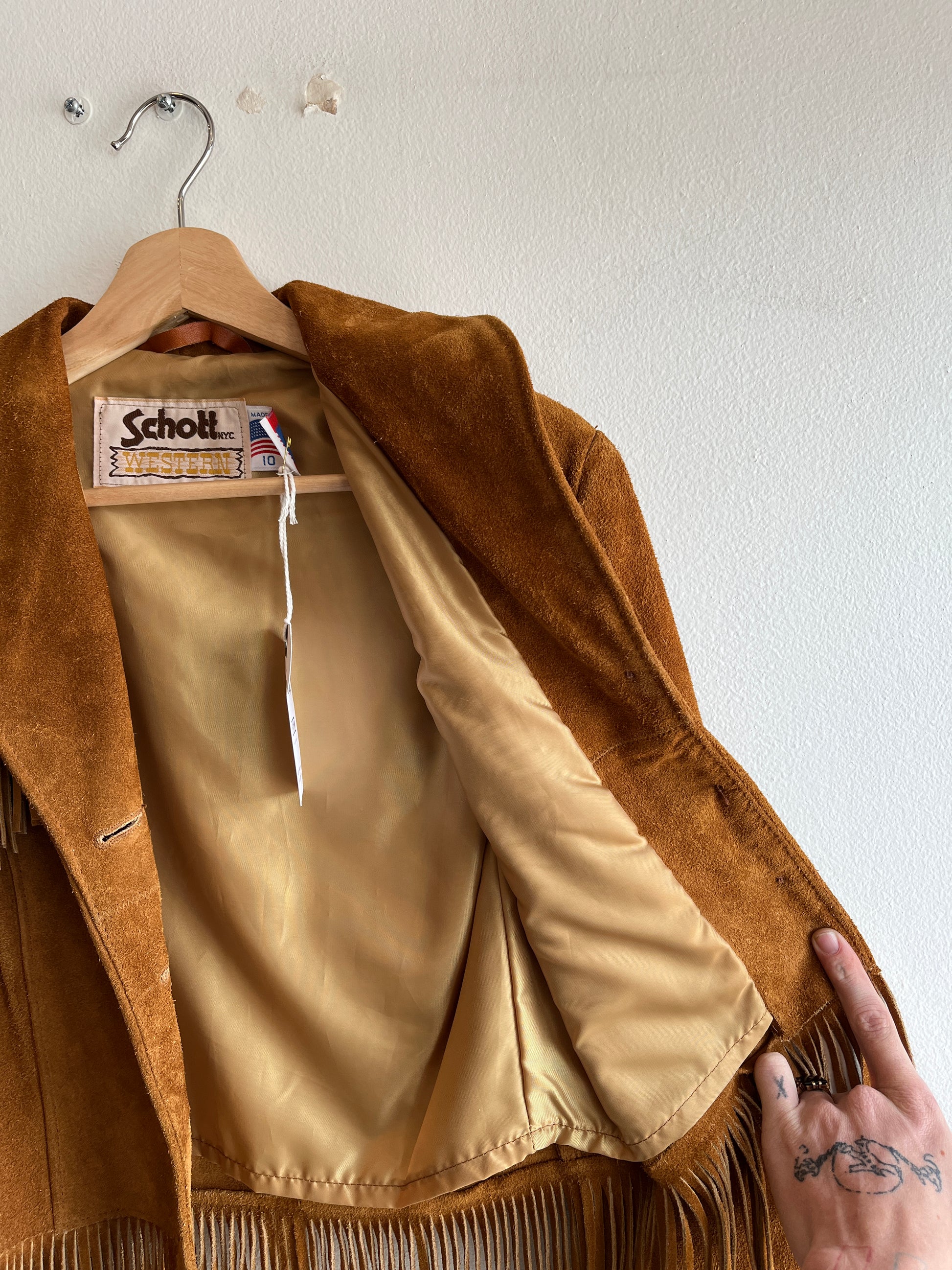 Vintage 1970’s Schott Western Fringe Suede Jacket - La Lovely Vintage 