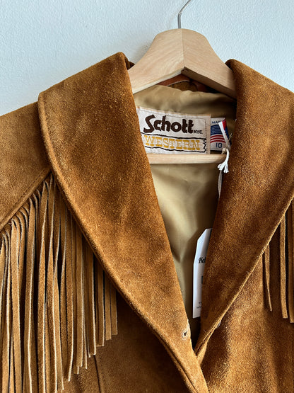 Vintage 1970’s Schott Western Fringe Suede Jacket - La Lovely Vintage 
