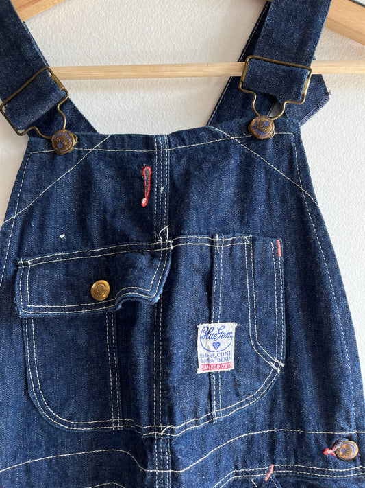 Vintage 1940/50’s Blue Gem Lowback Denim Overalls - La Lovely Vintage 