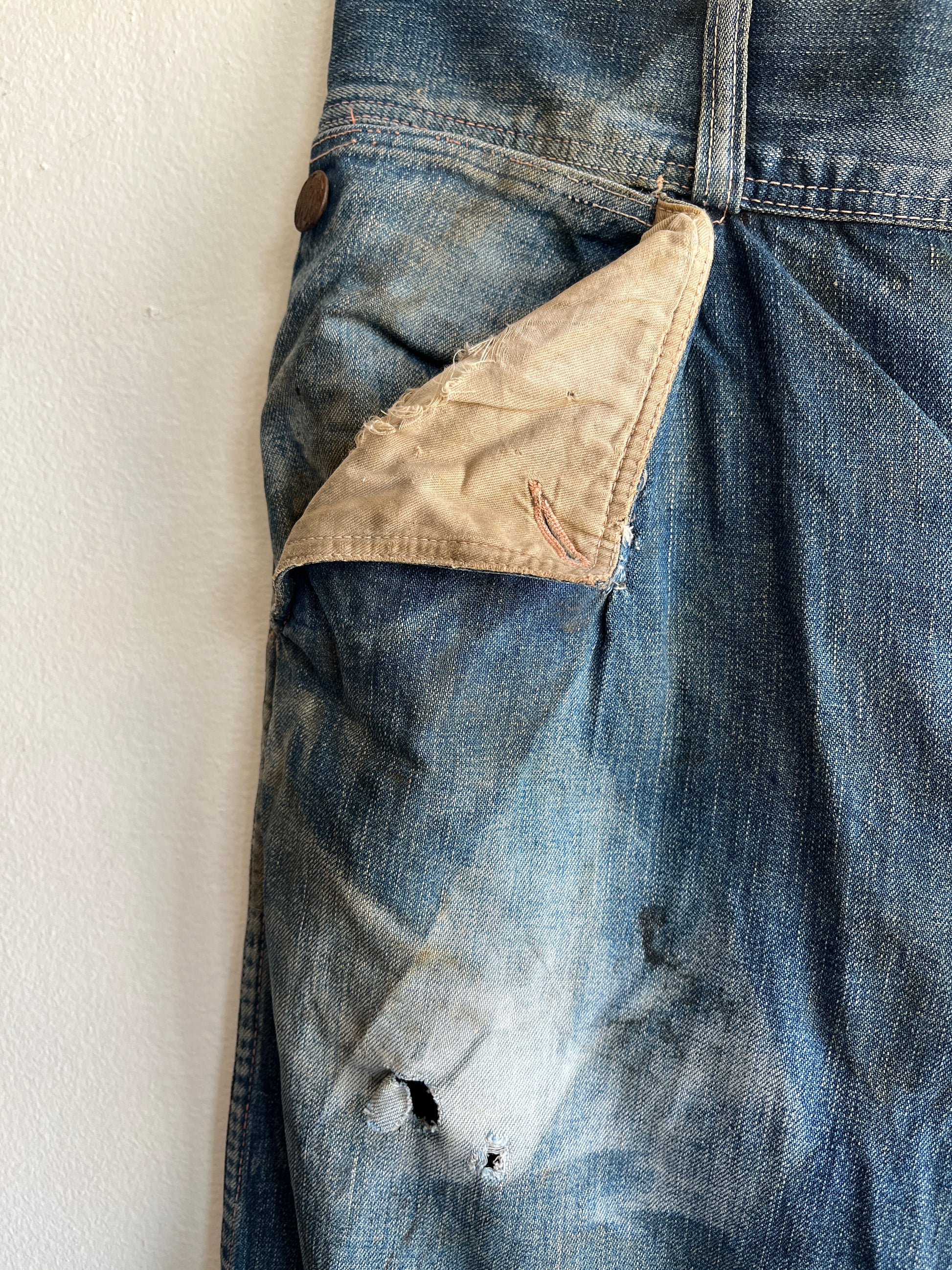 Vintage 1940’s Norfolk & Western Denim Work Jeans - La Lovely Vintage 