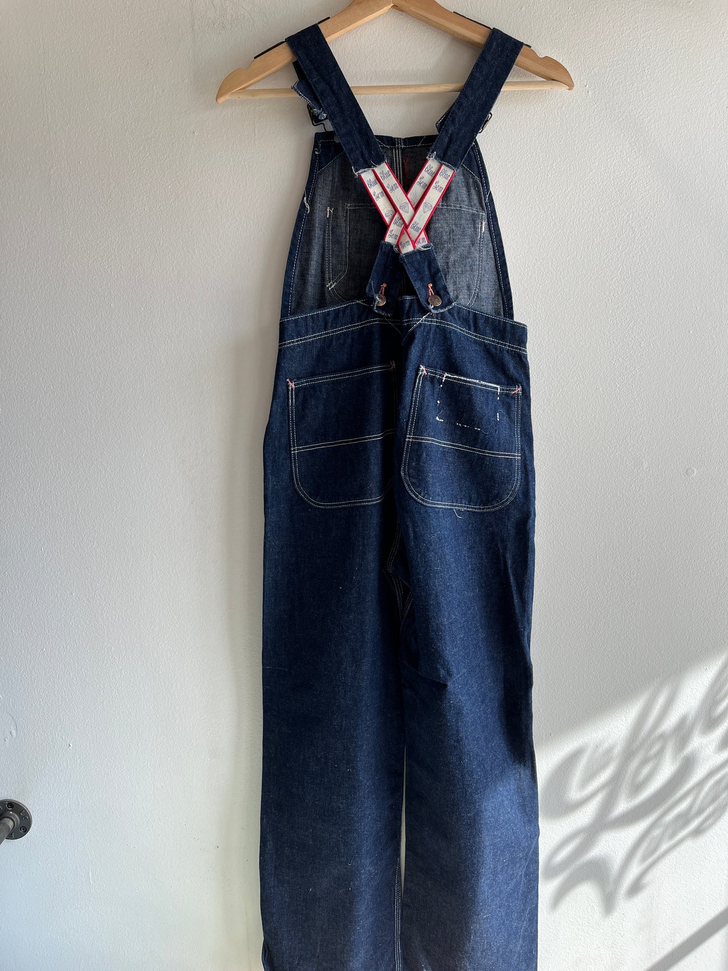 Vintage 1940/50’s Blue Gem Lowback Denim Overalls - La Lovely Vintage 