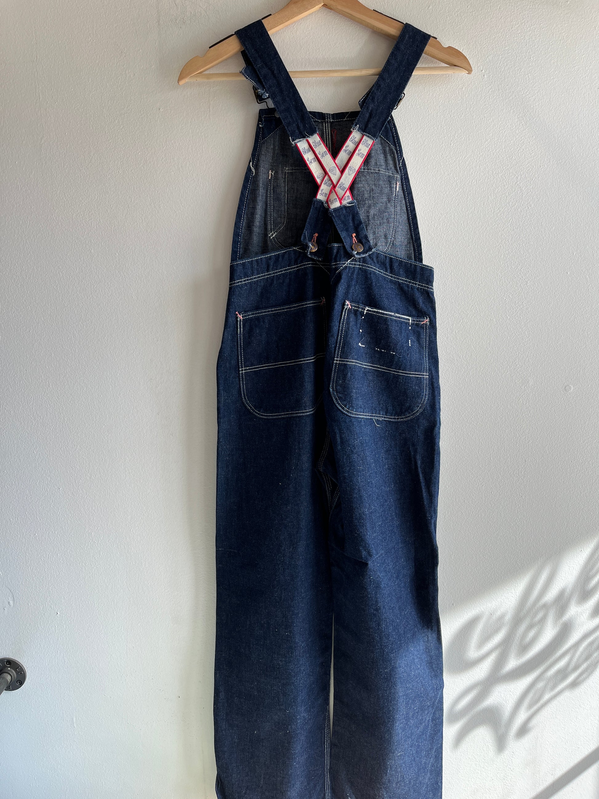 Vintage 1940/50’s Blue Gem Lowback Denim Overalls - La Lovely Vintage 