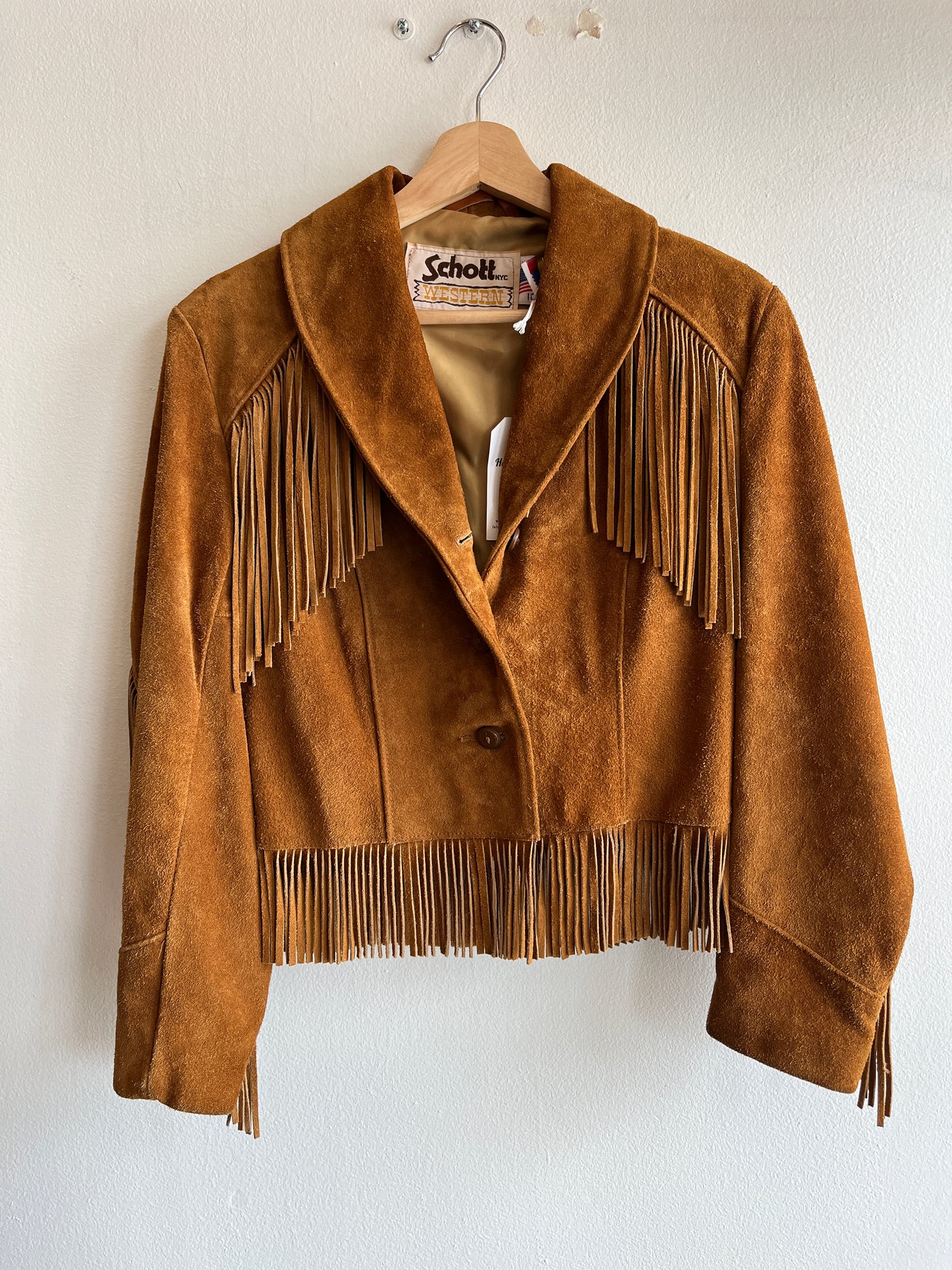 Vintage 1970’s Schott Western Fringe Suede Jacket - La Lovely Vintage 