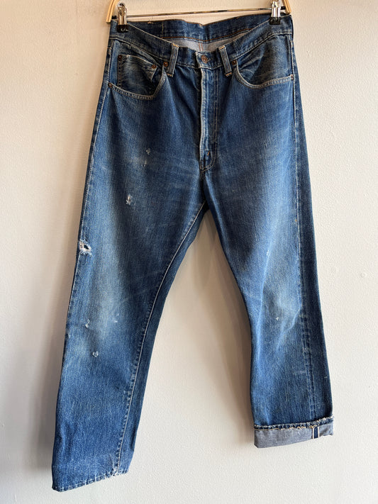 Vintage 1960's Levi's "Big E" 505 Selvedge Denim Jeans - La Lovely Vintage 
