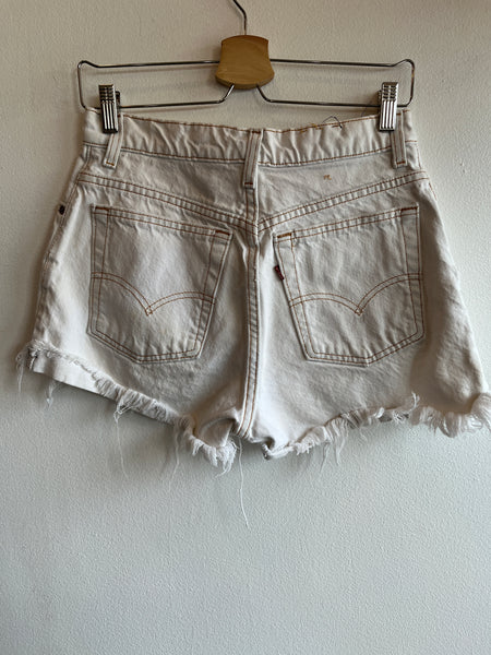 Vintage Y2K Levi’s 501 White Denim Shorts