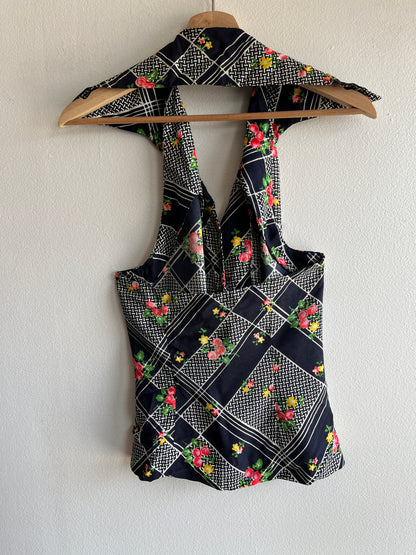 Vintage 1960/70’s Cut-Out Floral Blouse - La Lovely Vintage 