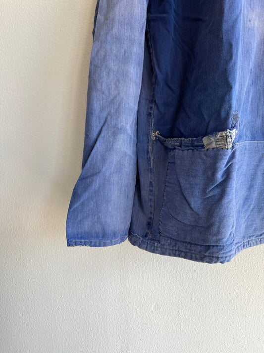 Vintage 1970’s French Repaired Chore Coat - La Lovely Vintage 