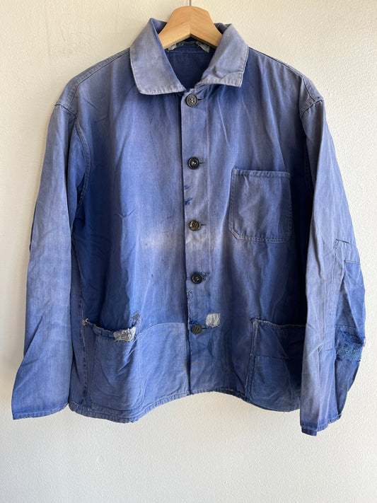 Vintage 1970’s French Repaired Chore Coat - La Lovely Vintage 
