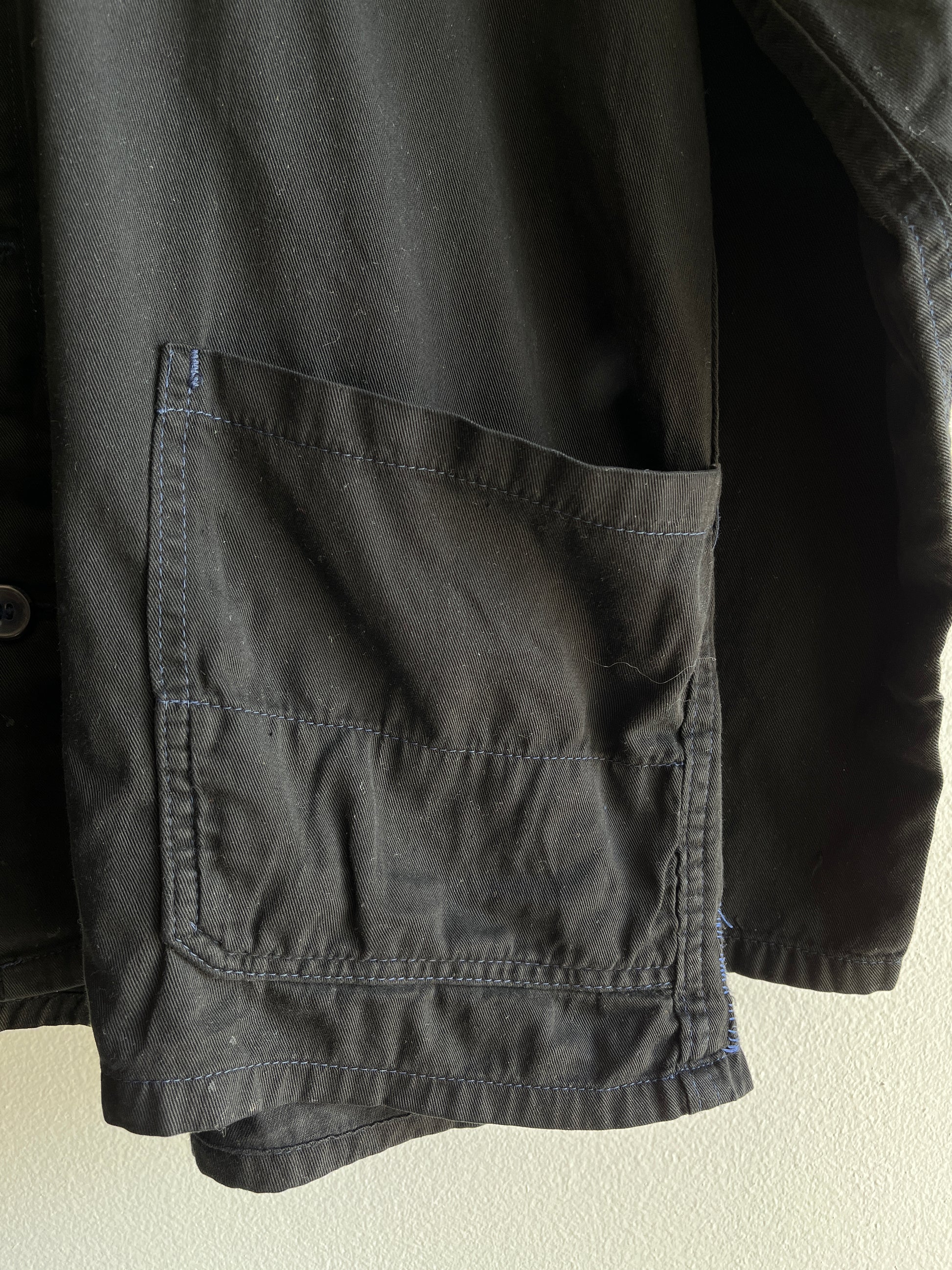 Vintage 1970’s French Black Chore Coat - La Lovely Vintage 