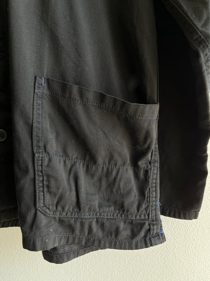 Vintage 1970’s French Black Chore Coat - La Lovely Vintage 