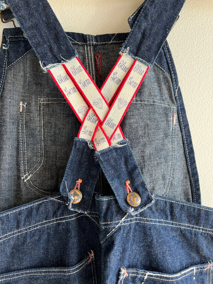 Vintage 1940/50’s Blue Gem Lowback Denim Overalls - La Lovely Vintage 