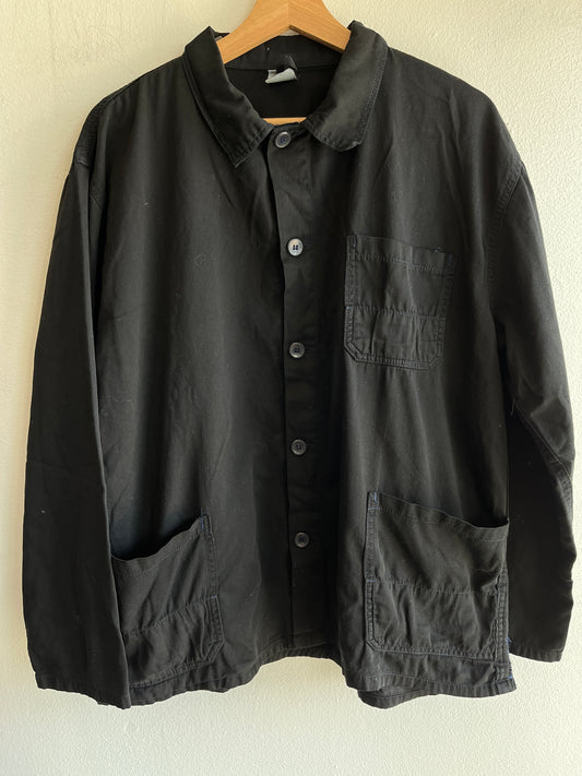 Vintage 1970’s French Black Chore Coat - La Lovely Vintage 