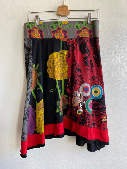 Vintage Y2K Desigual Abstract Midi Skirt - La Lovely Vintage 