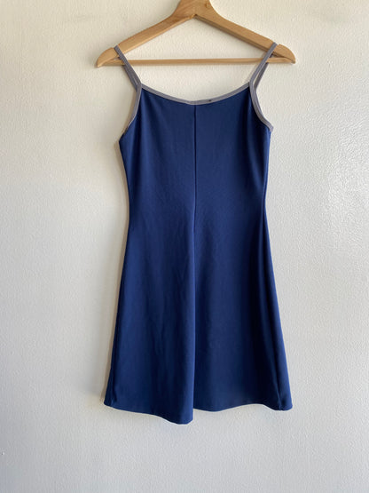 Vintage 90's Navy Blue Scoop-neck Mini Dress - La Lovely Vintage 