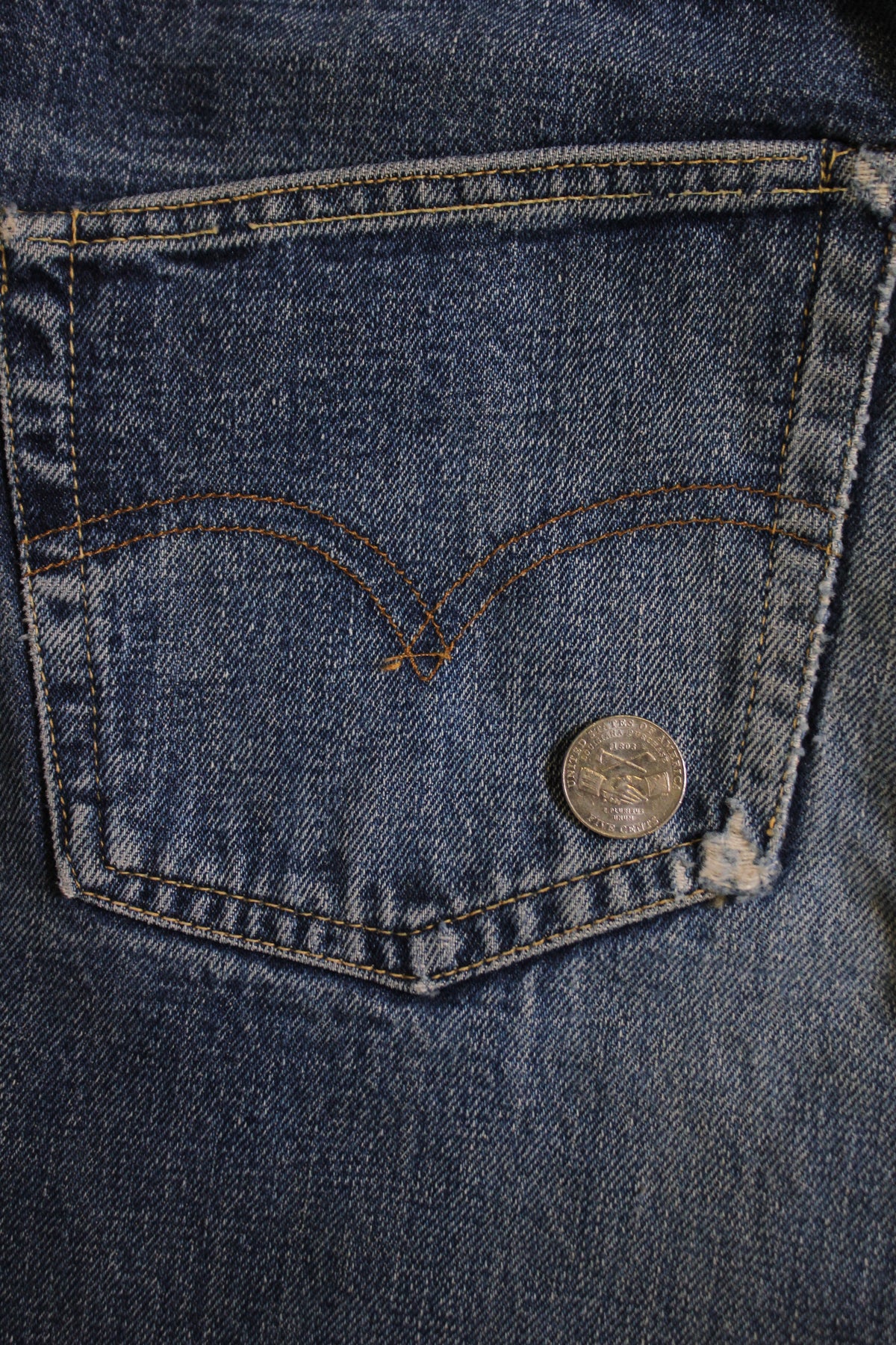 Vintage 1960's "Big E" Levi's Denim 501 Jeans - La Lovely Vintage 