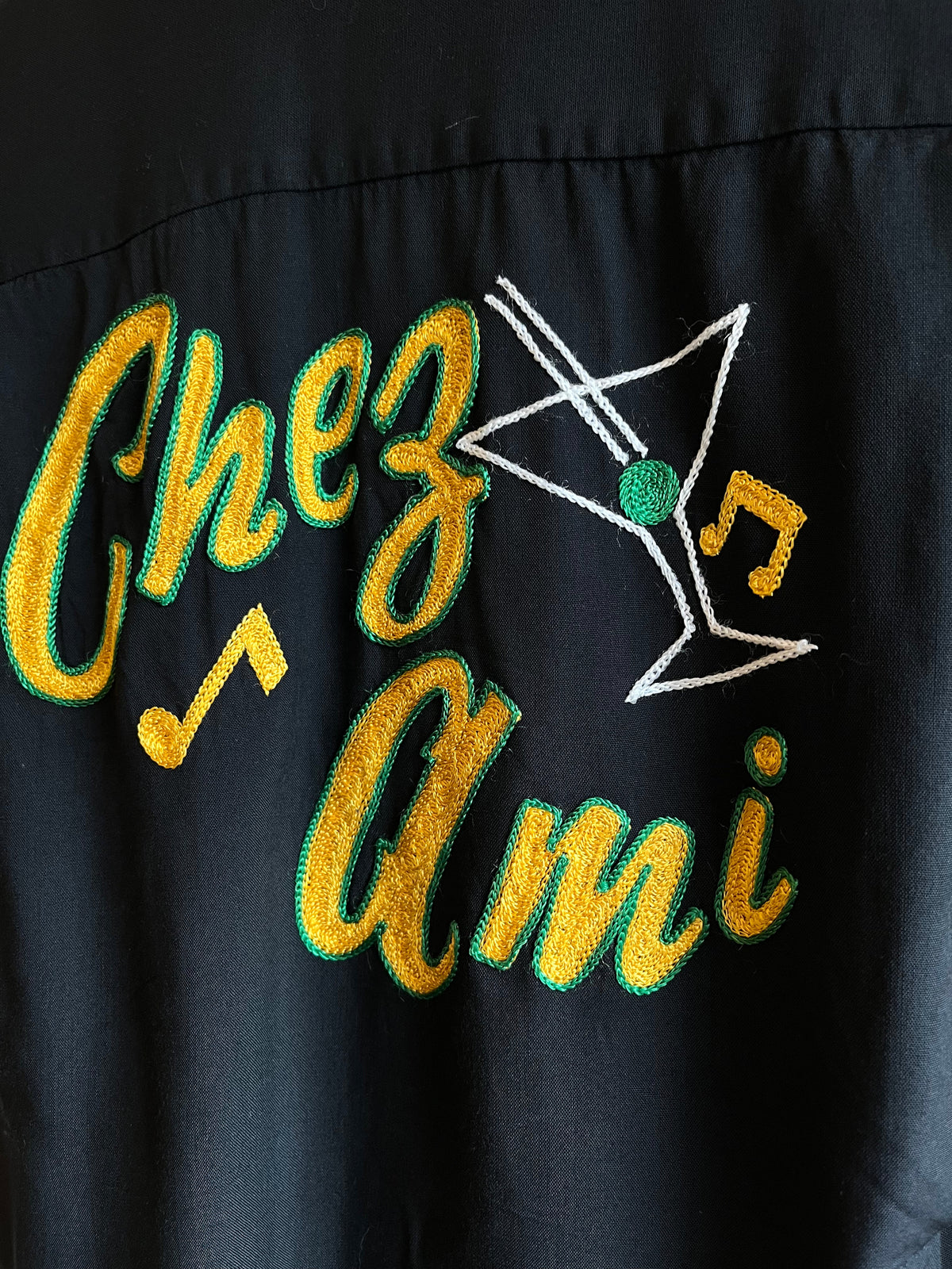 Vintage 1950’s “Chez Ami” Loop Collar Chainstitch Bowling Shirt