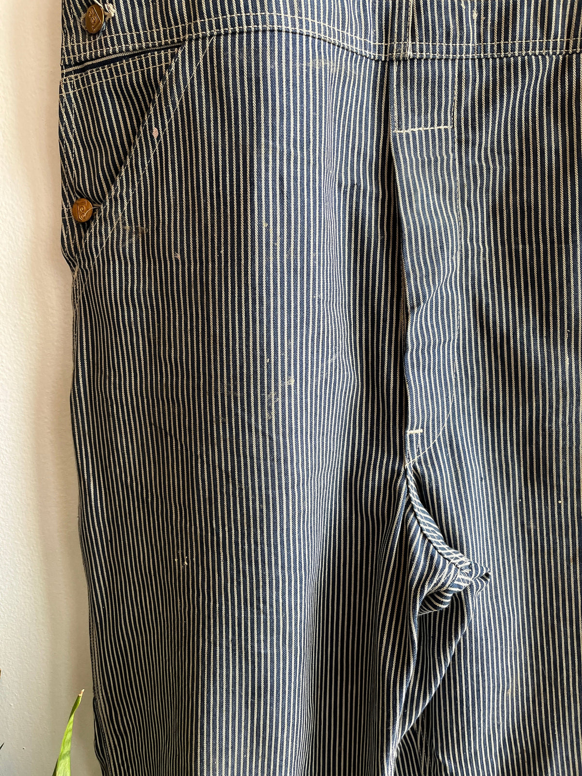 Vintage 1950’s lee hickory stripe denim overalls