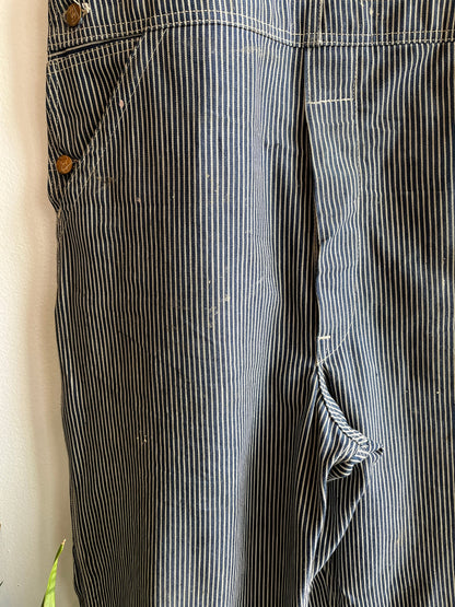 Vintage 1950’s lee hickory stripe denim overalls