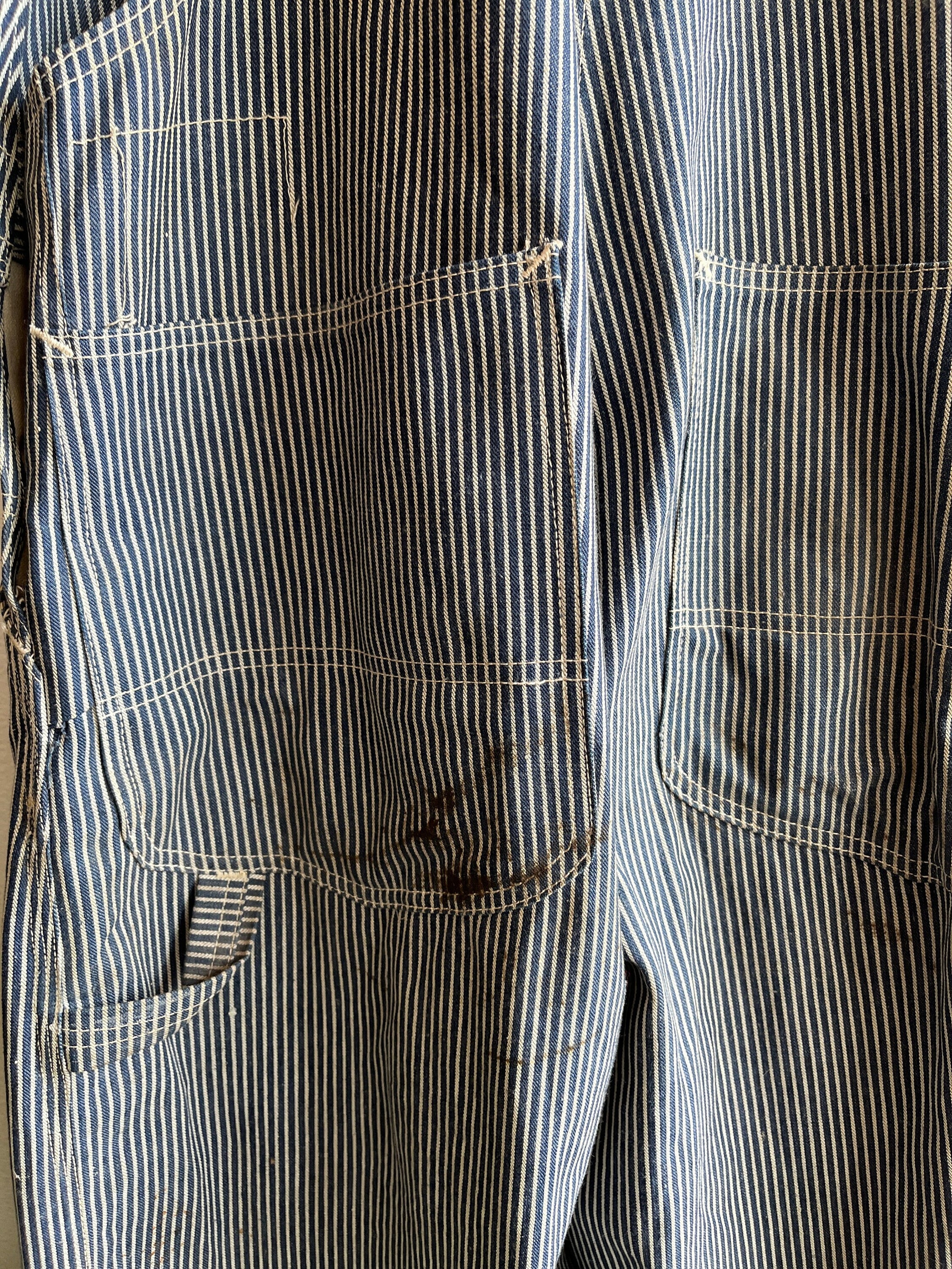 Vintage 1950's lee hickory stripe denim overalls – La Lovely Vintage