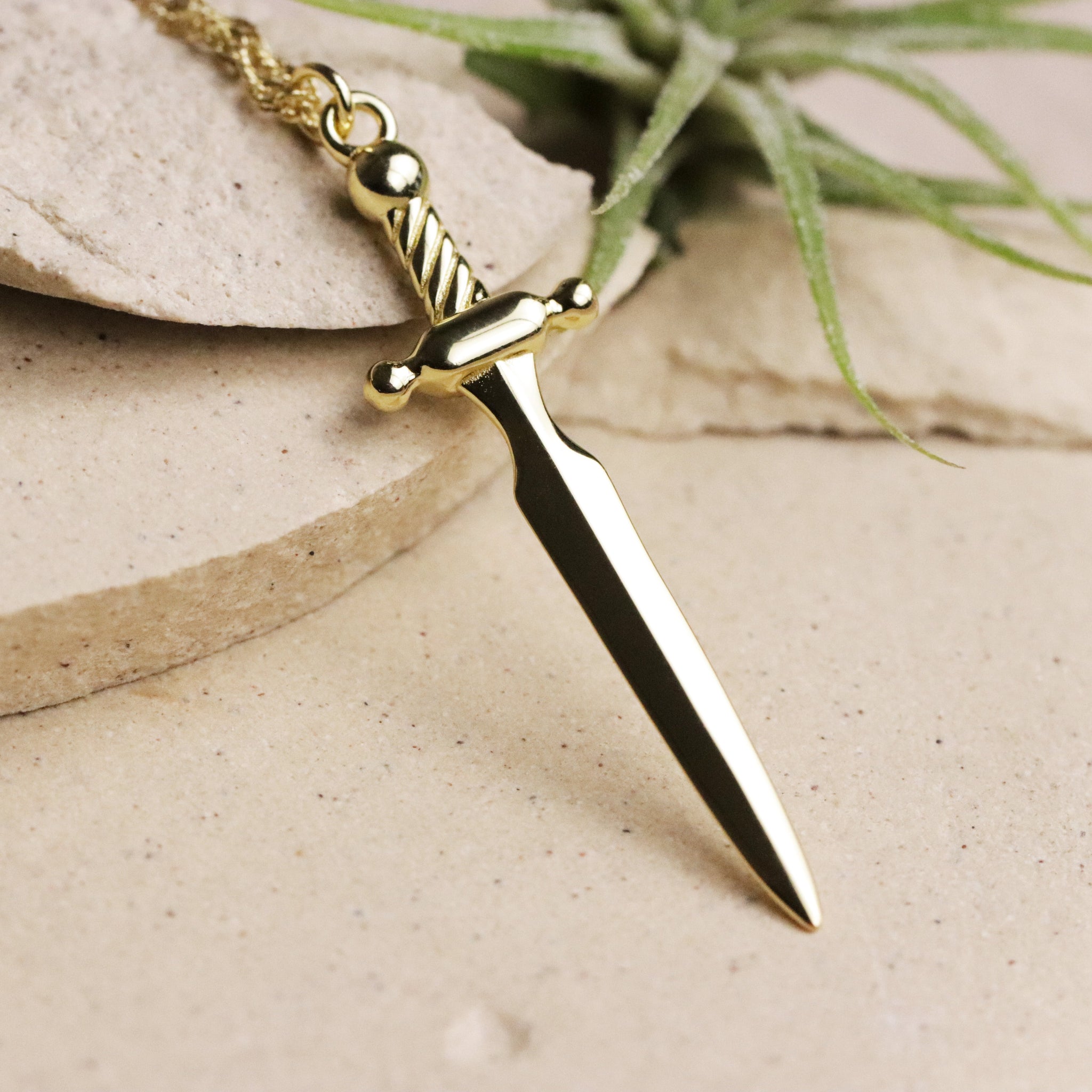 Dagger Tarot Sword Protection Necklace by La Lovely Vintage