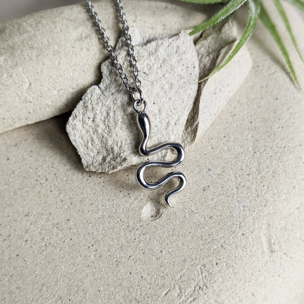 Gold Snake Pendant Protection Necklace Lilith By La Lovely