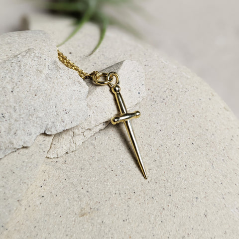 Mini Dagger Tarot Sword Protection Necklace by La Lovely Vintage