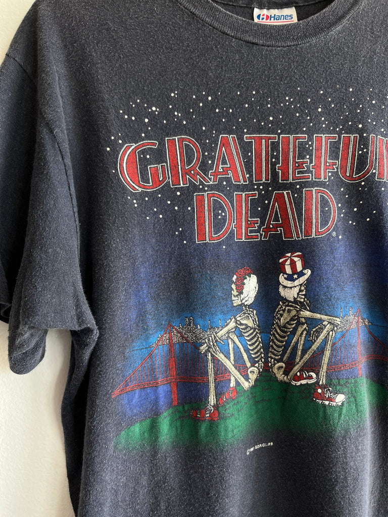 Vintage Grateful Dead 1981 Skeleton Golden Gate Bridge Concert T