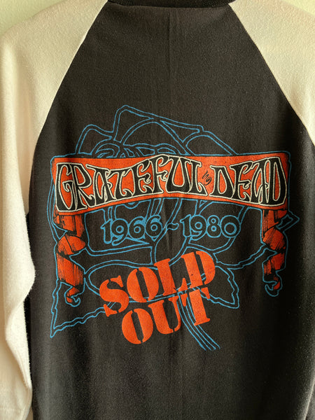 Vintage 1980 Grateful Dead 3/4 Sleeve T-Shirt