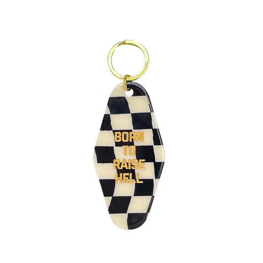 Golden Gems - Born to Raise Hell Keytag - La Lovely Vintage 