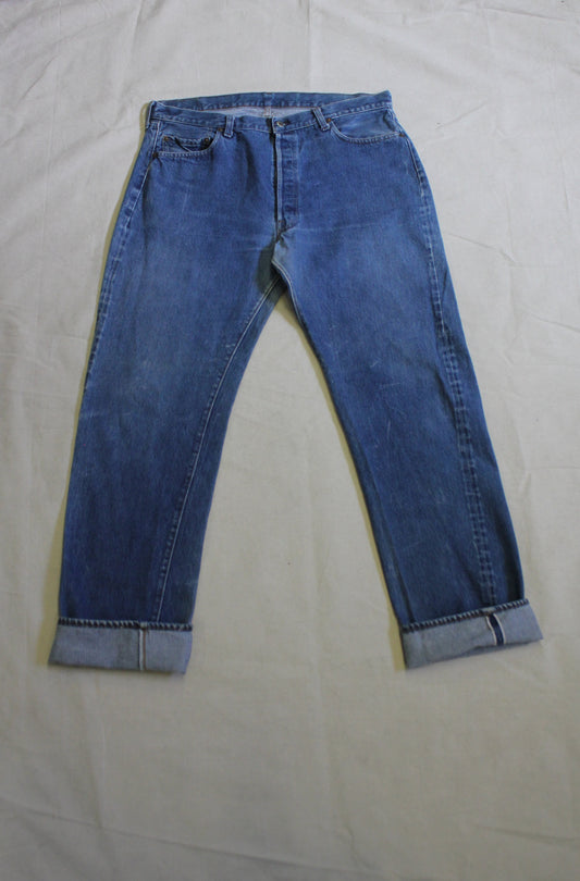 Vintage 1980's Levis 501 Selvedge Denim Jeans - La Lovely Vintage 