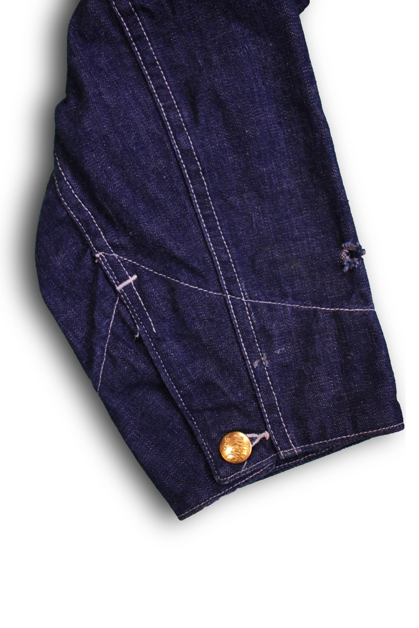 Vintage 1940s Finck’s Red Bar Denim Work Coat - La Lovely Vintage 