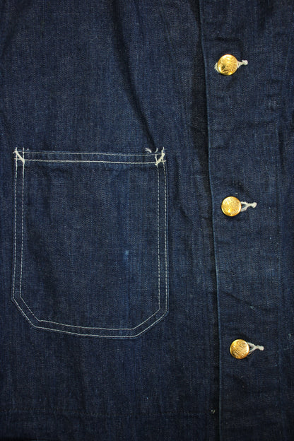 Vintage 1940s Finck’s Red Bar Denim Work Coat - La Lovely Vintage 