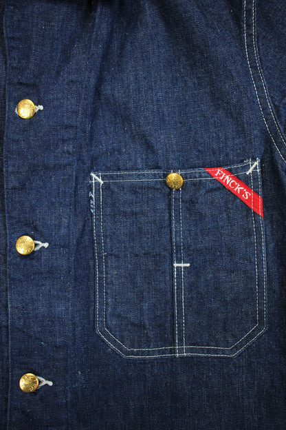 Vintage 1940s Finck’s Red Bar Denim Work Coat - La Lovely Vintage 