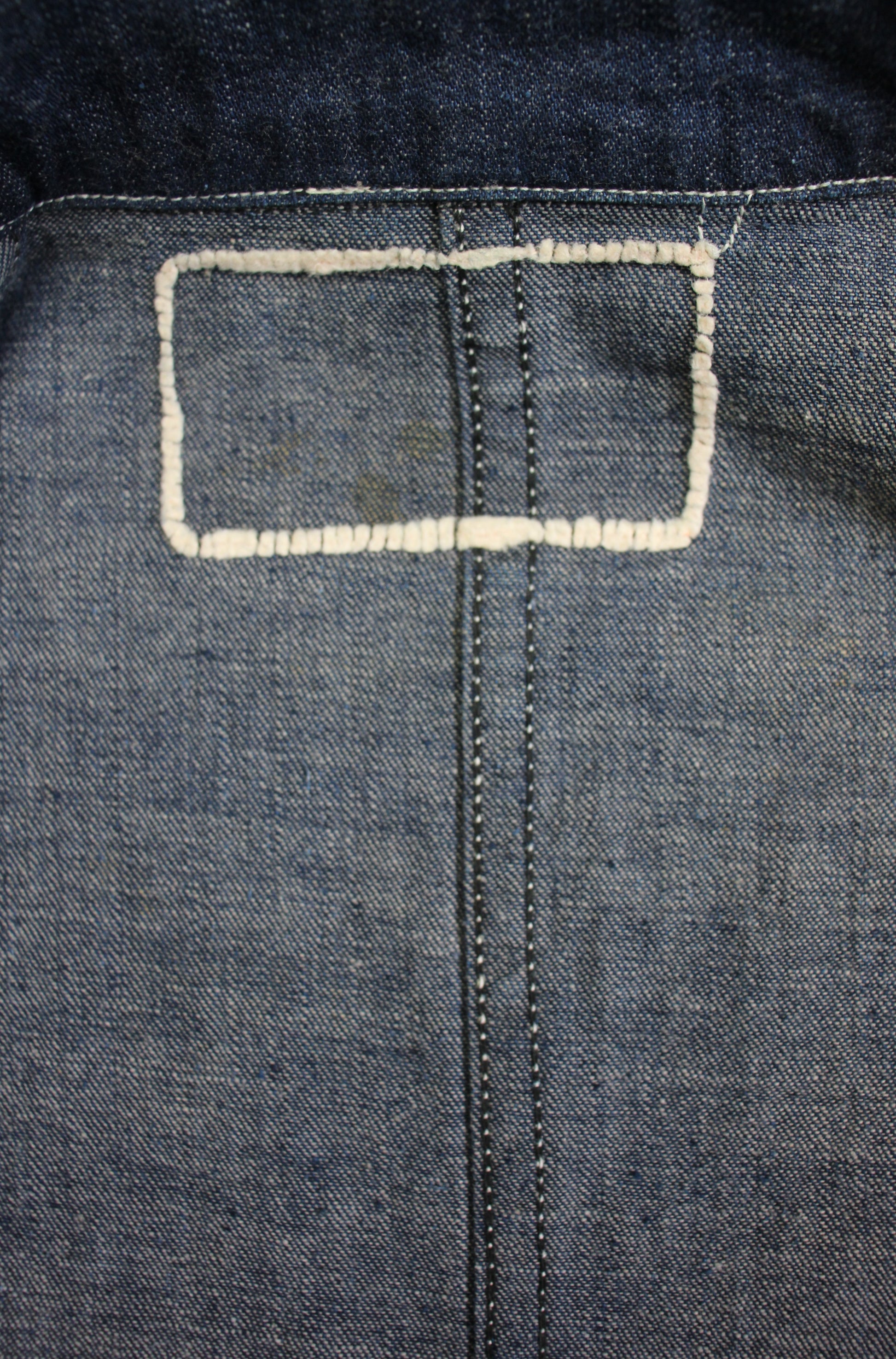Vintage 1940s Finck’s Red Bar Denim Work Coat - La Lovely Vintage 