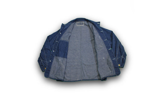 Vintage 1940s Finck’s Red Bar Denim Work Coat - La Lovely Vintage 