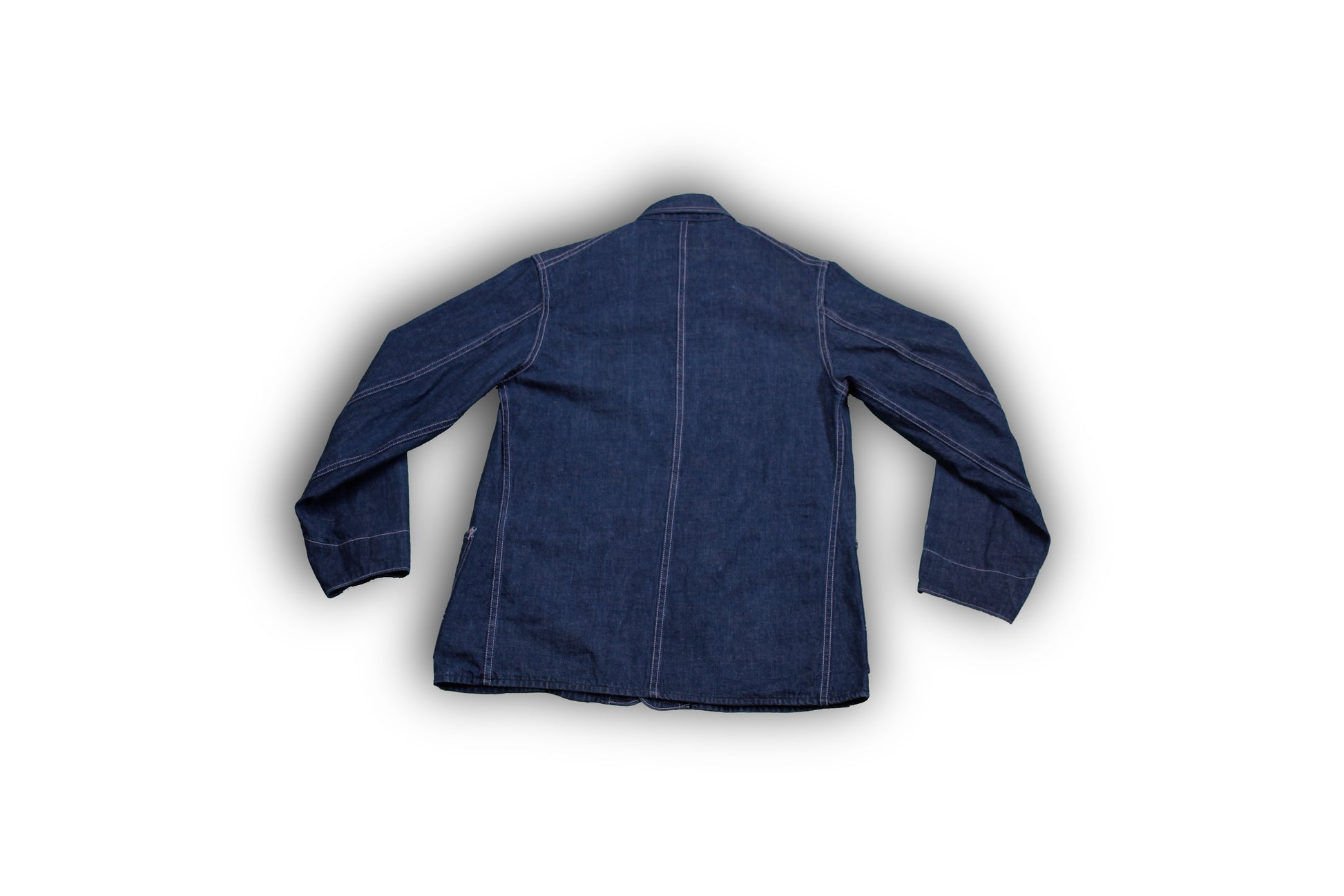 Vintage 1940s Finck’s Red Bar Denim Work Coat - La Lovely Vintage 