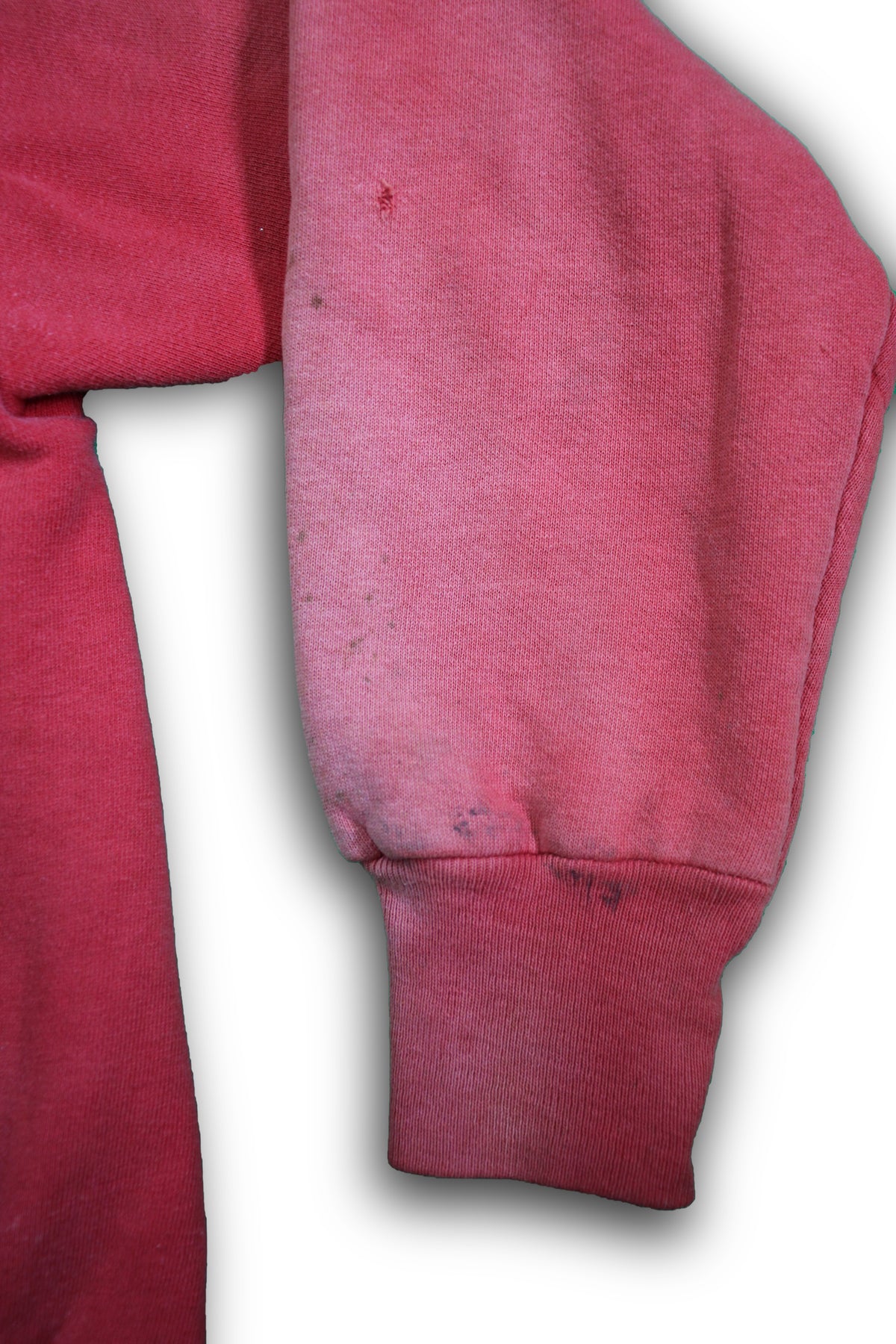 Vintage 1950/1960’s Faded Red Thermal Zip-up Hooded Sweatshirt - La Lovely Vintage 