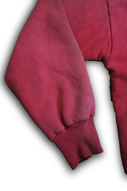 Vintage 1950/1960’s Faded Red Thermal Zip-up Hooded Sweatshirt - La Lovely Vintage 