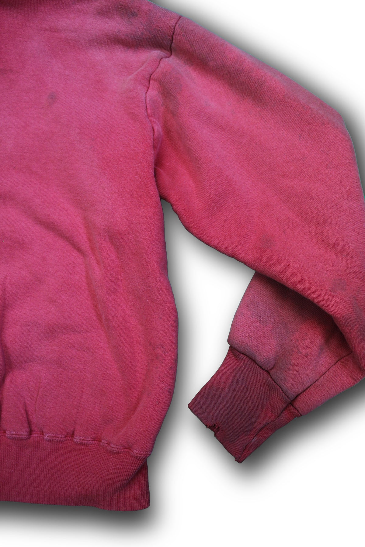 Vintage 1950/1960’s Faded Red Thermal Zip-up Hooded Sweatshirt - La Lovely Vintage 