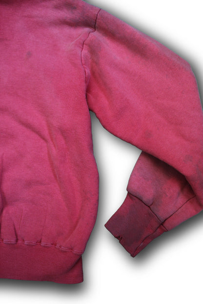Vintage 1950/1960’s Faded Red Thermal Zip-up Hooded Sweatshirt - La Lovely Vintage 