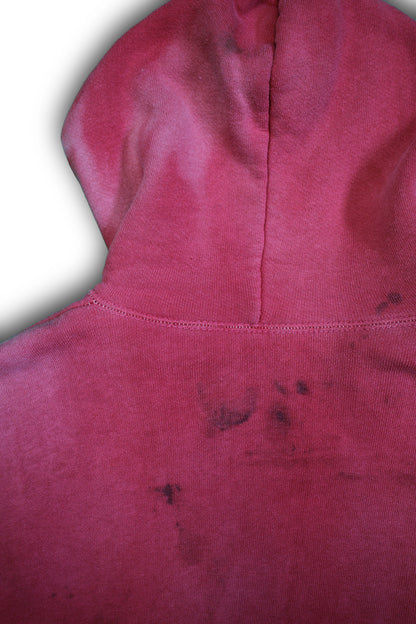 Vintage 1950/1960’s Faded Red Thermal Zip-up Hooded Sweatshirt - La Lovely Vintage 