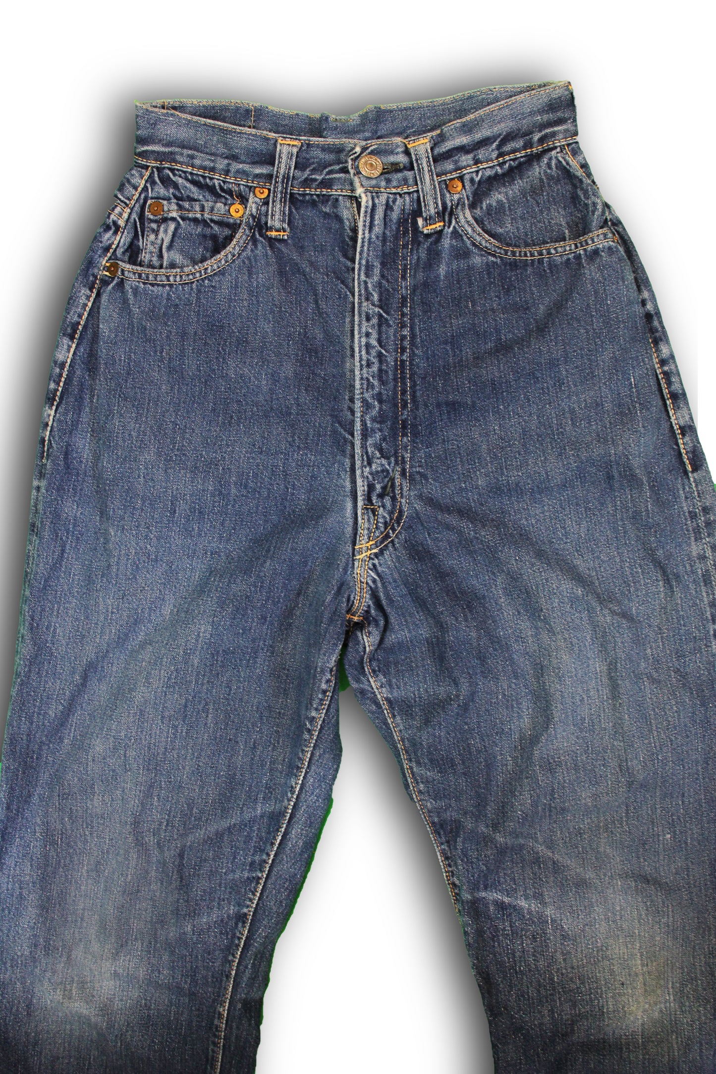 Vintage 1950s Levi's “Big E” Hidden Rivet 701 Selvedge Denim Jeans - La Lovely Vintage 