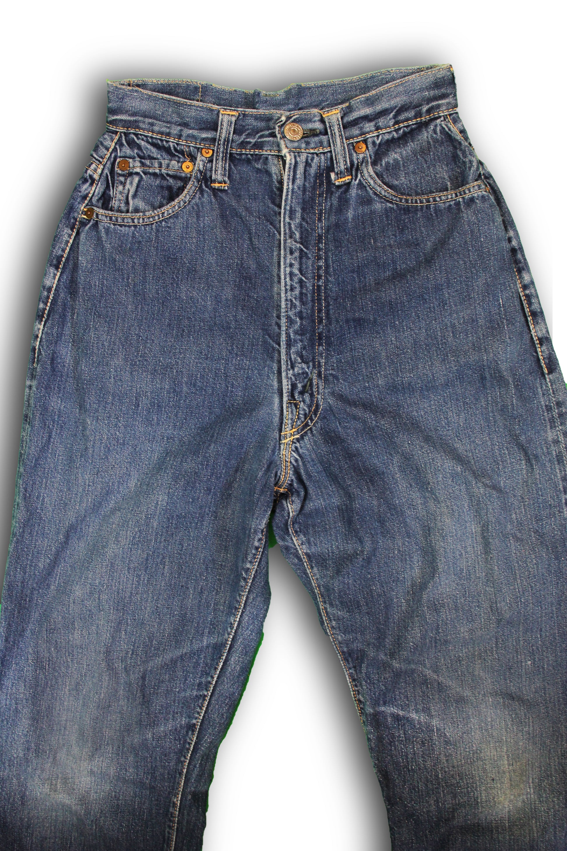 Vintage 1950s Levi's “Big E” Hidden Rivet 701 Selvedge Denim Jeans - La Lovely Vintage 