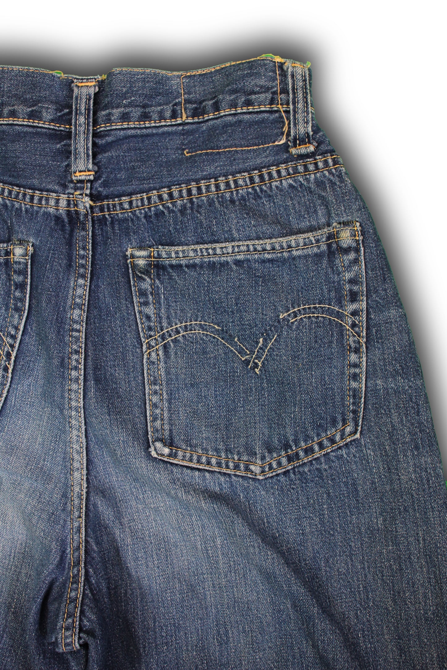 Vintage 1950s Levi's “Big E” Hidden Rivet 701 Selvedge Denim Jeans - La Lovely Vintage 