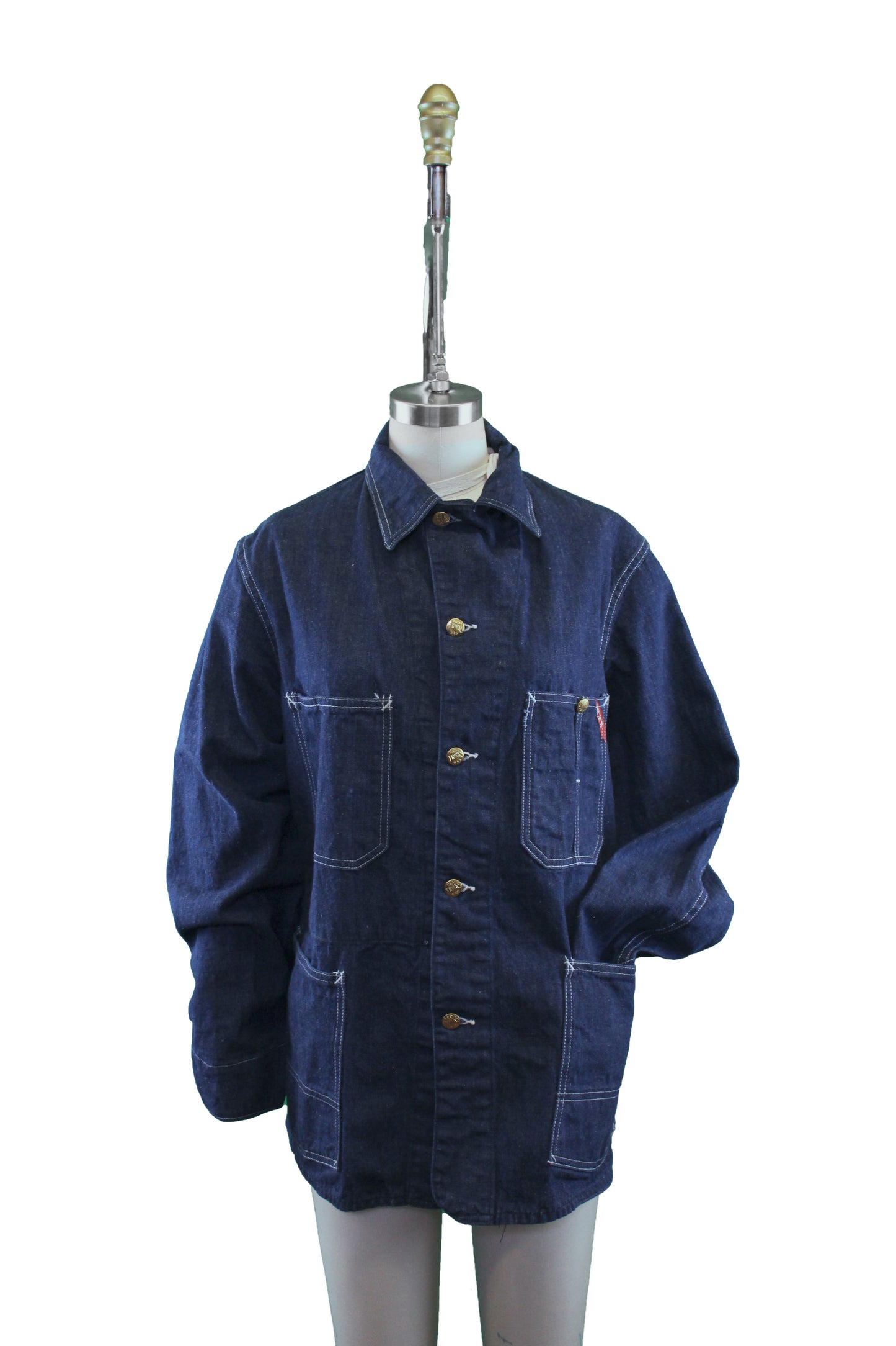 Vintage 1940s Finck’s Red Bar Denim Work Coat - La Lovely Vintage 